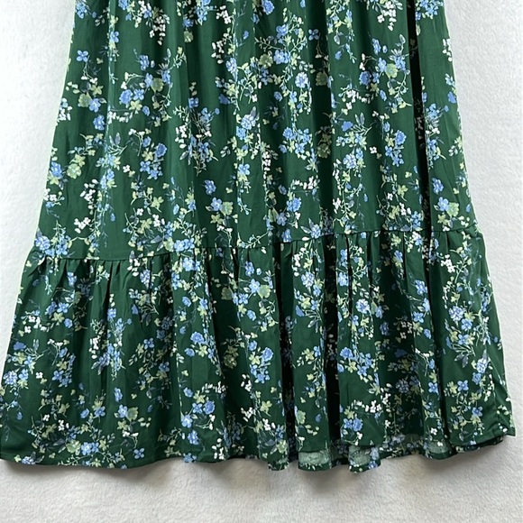 Angels Women’s Dress Size S Green & Blue Floral Elastic Front Tiered Skirt NWT - Picture 8 of 13